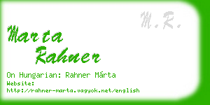 marta rahner business card